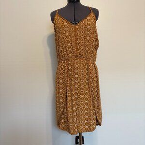 Maurices Brown Boho Print Sleeveless Dress - Size Large